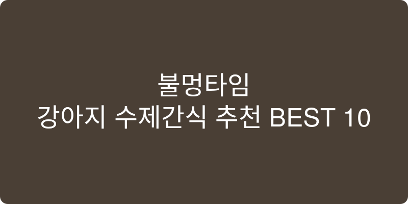 강아지 수제간식 추천 이미지