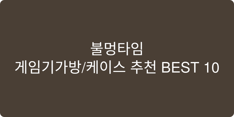 게임기가방/케이스 추천 이미지