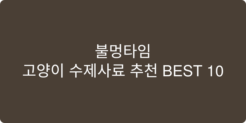 고양이 수제사료 추천 이미지