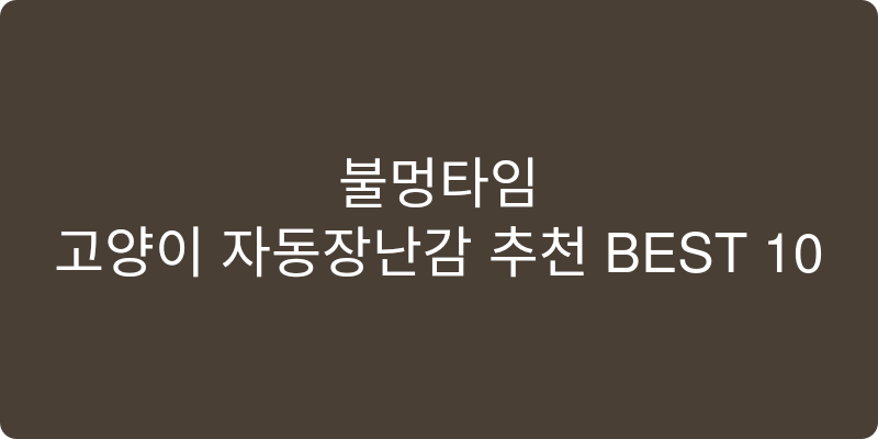 고양이 자동장난감 추천 이미지