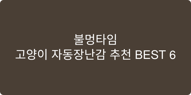 고양이 자동장난감 추천 이미지