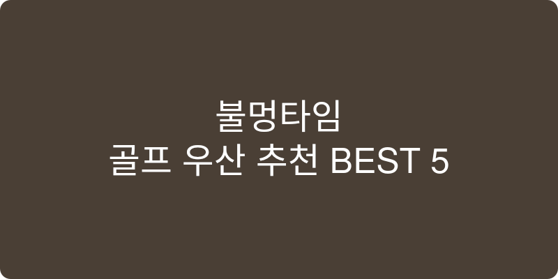 골프 우산 추천 이미지