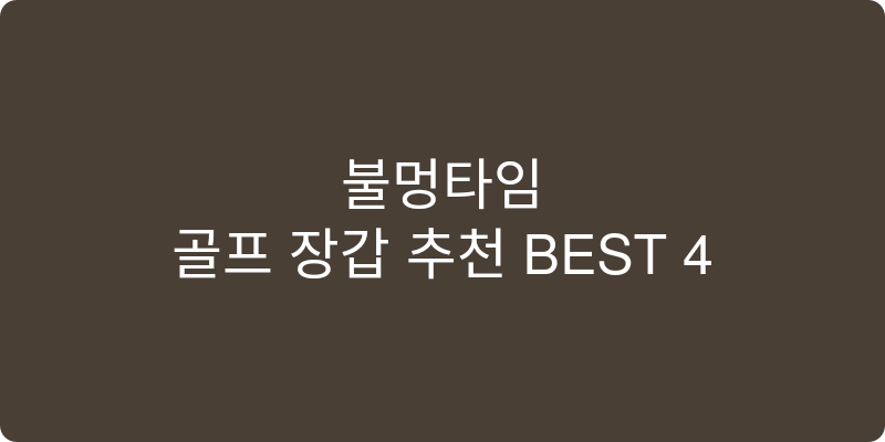 골프 장갑 추천 이미지