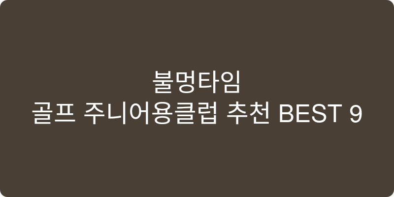 골프 주니어용클럽 추천 이미지