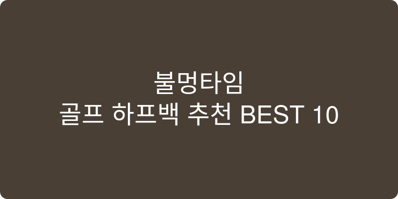 골프 하프백 추천 이미지