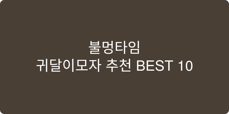 귀달이모자 추천 이미지