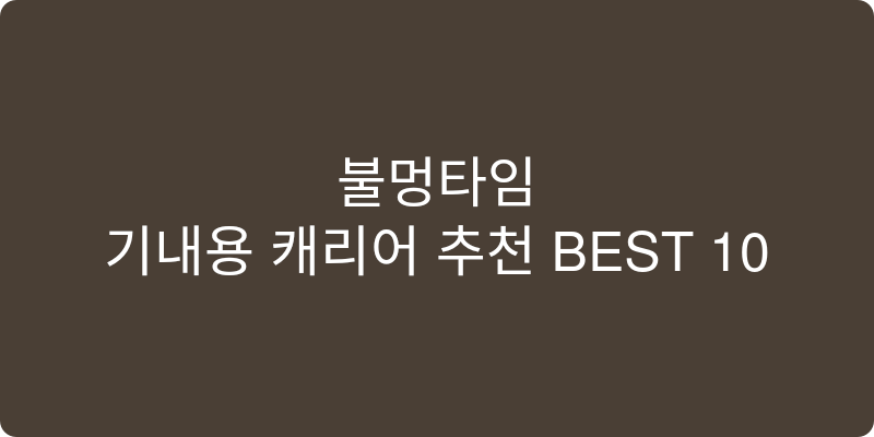 기내용 캐리어 추천 이미지