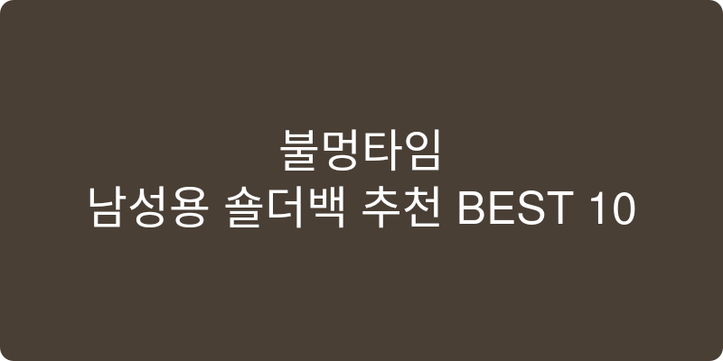 남성용 숄더백 추천 이미지