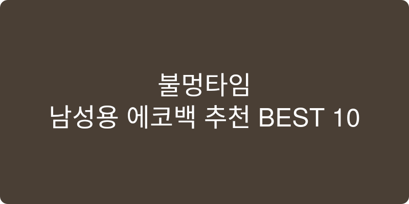 남성용 에코백 추천 이미지
