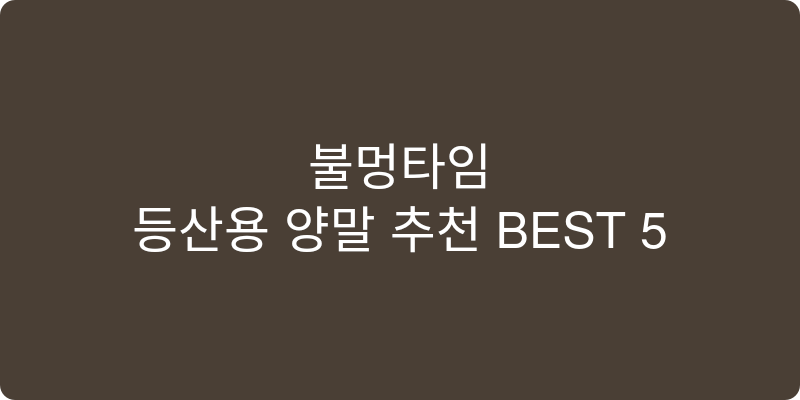 등산용 양말 추천 이미지