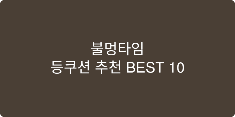 등쿠션 추천 이미지
