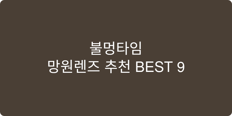 망원렌즈 추천 이미지