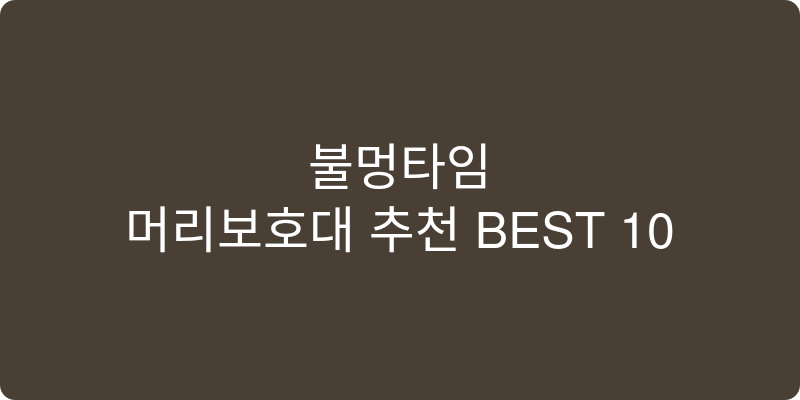 머리보호대 추천 이미지