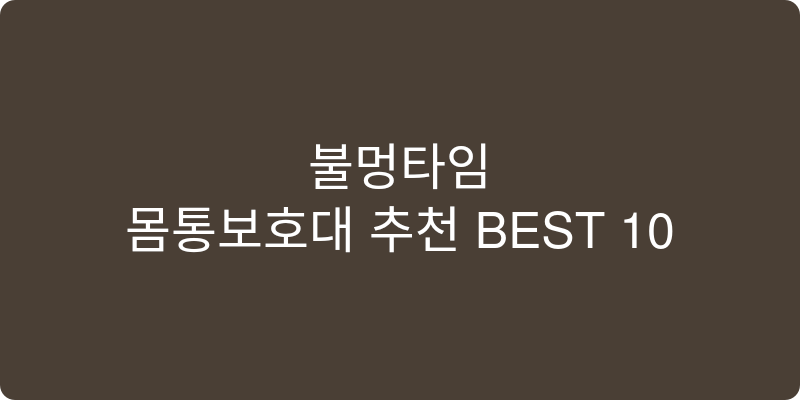 몸통보호대 추천 이미지