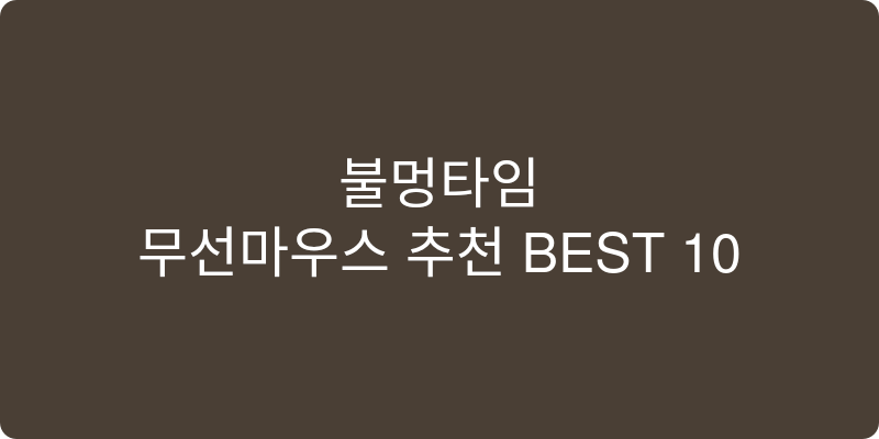 무선마우스 추천 이미지