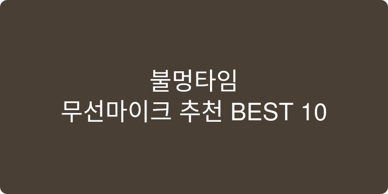 무선마이크 추천 이미지