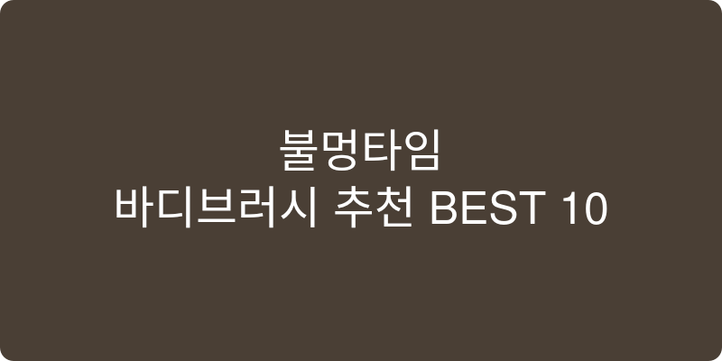 바디브러시 추천 이미지