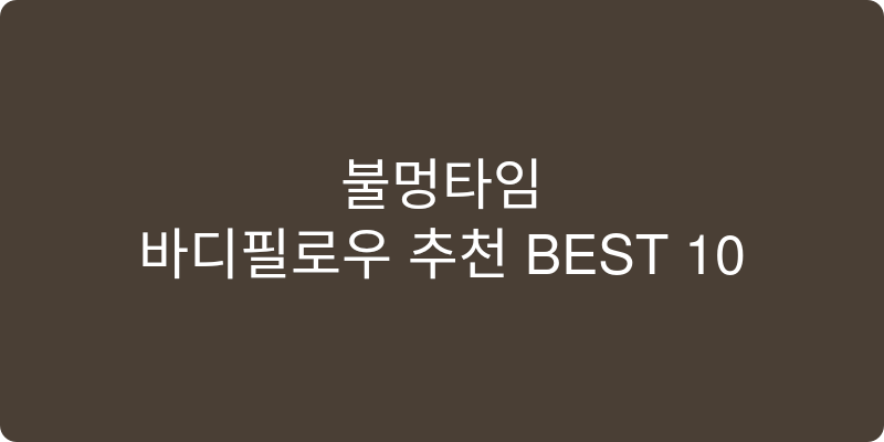 바디필로우 추천 이미지