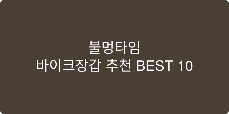 바이크장갑 추천 이미지
