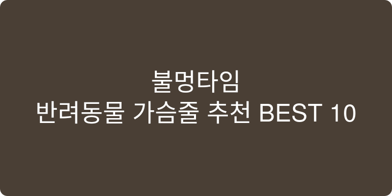 반려동물 가슴줄 추천 이미지