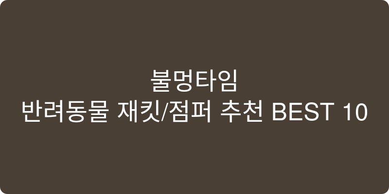 반려동물 재킷/점퍼 추천 이미지