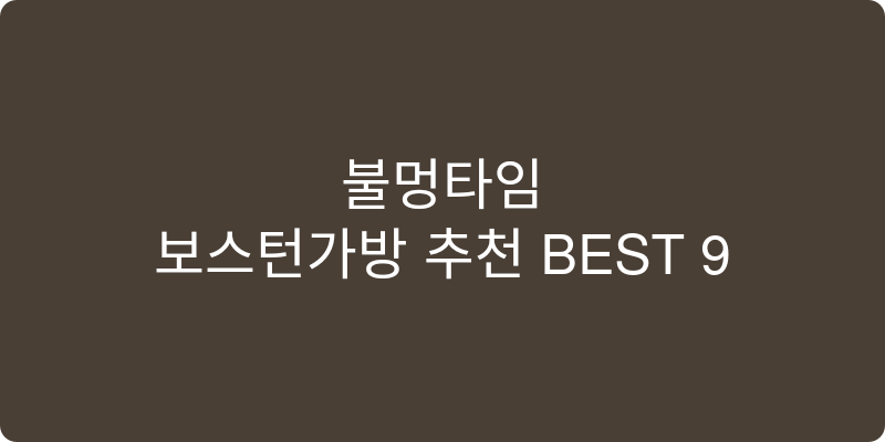 보스턴가방 추천 이미지