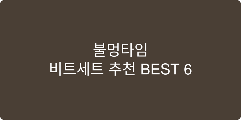 비트세트 추천 이미지