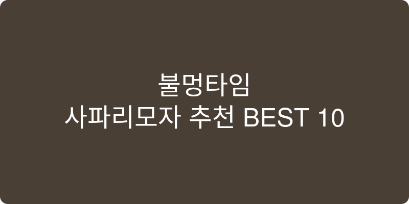 사파리모자 추천 이미지