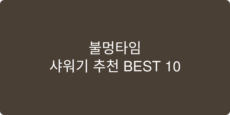 샤워기 추천 이미지