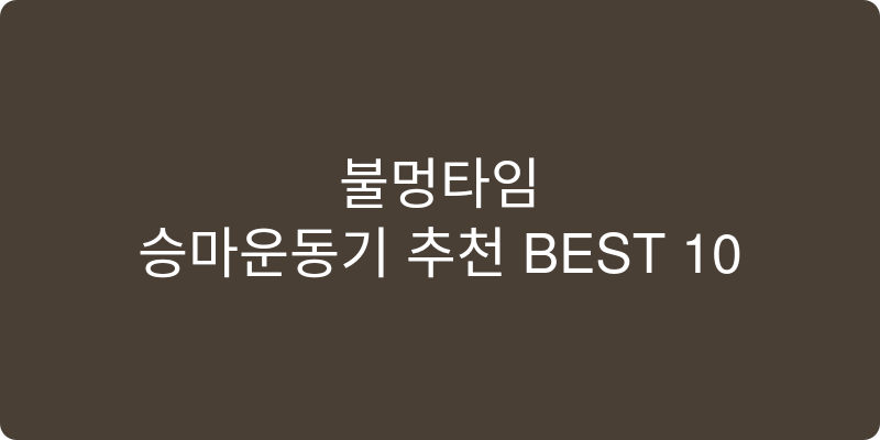 승마운동기 추천 이미지