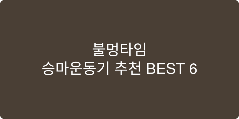 승마운동기 추천 이미지