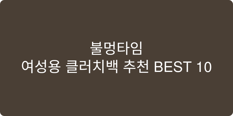 여성용 클러치백 추천 이미지