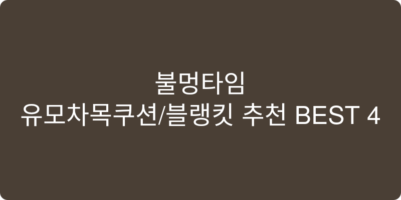 유모차목쿠션/블랭킷 추천 이미지