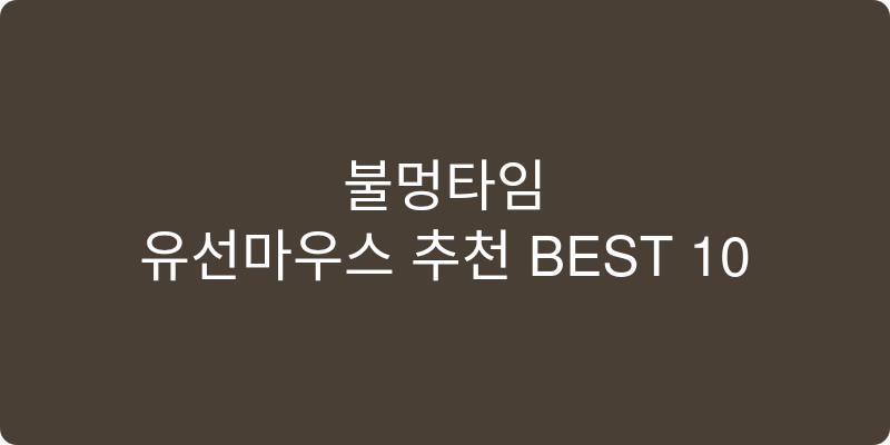 유선마우스 추천 이미지