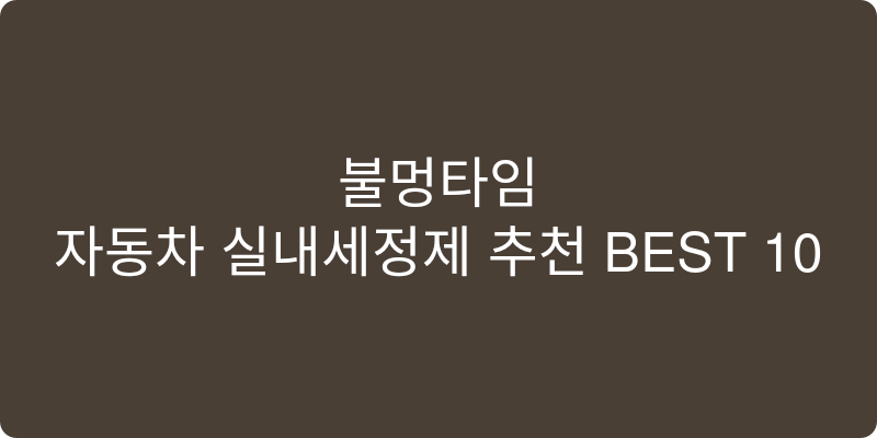 자동차 실내세정제 추천 이미지