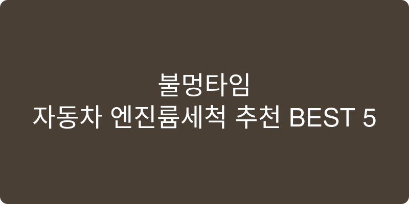 자동차 엔진룸세척 추천 이미지