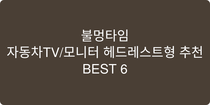 자동차TV/모니터 헤드레스트형 추천 이미지