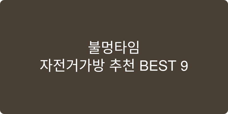 자전거가방 추천 이미지