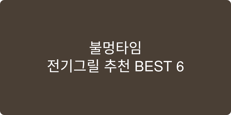 전기그릴 추천 이미지
