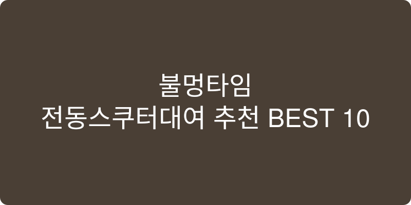 전동스쿠터대여 추천 이미지