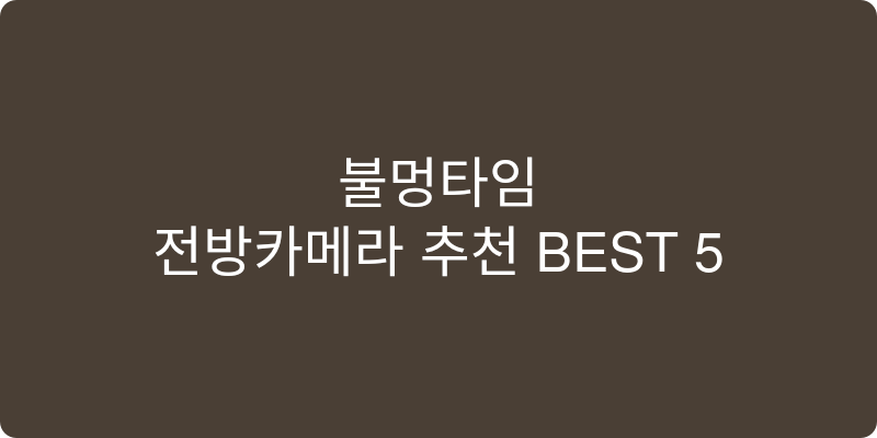 전방카메라 추천 이미지