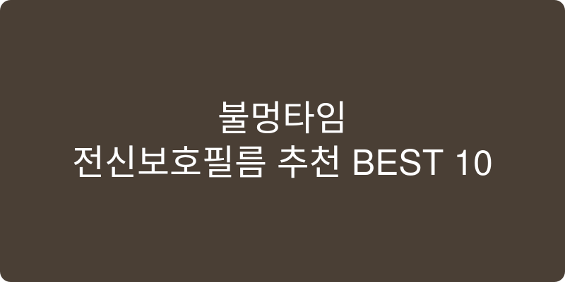 전신보호필름 추천 이미지