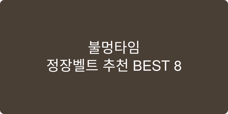 정장벨트 추천 이미지