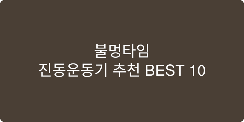 진동운동기 추천 이미지