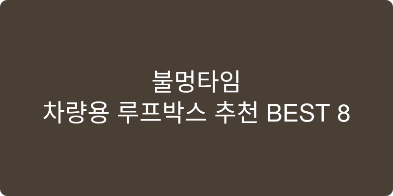 차량용 루프박스 추천 이미지