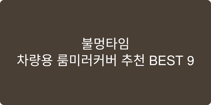 차량용 룸미러커버 추천 이미지