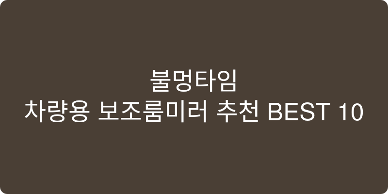 차량용 보조룸미러 추천 이미지
