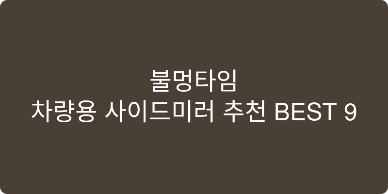 차량용 사이드미러 추천 이미지