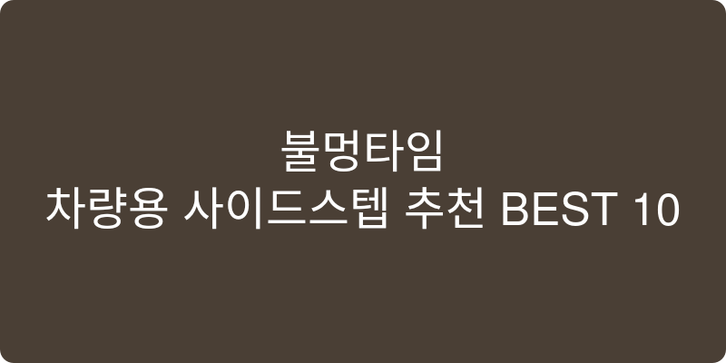 차량용 사이드스텝 추천 이미지