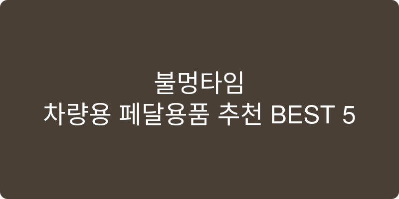 차량용 페달용품 추천 이미지